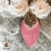 Teardrop Leather Fringe Necklace