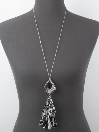 Fabric Tassel Pendant Necklace - The Razzle Bee Boutique